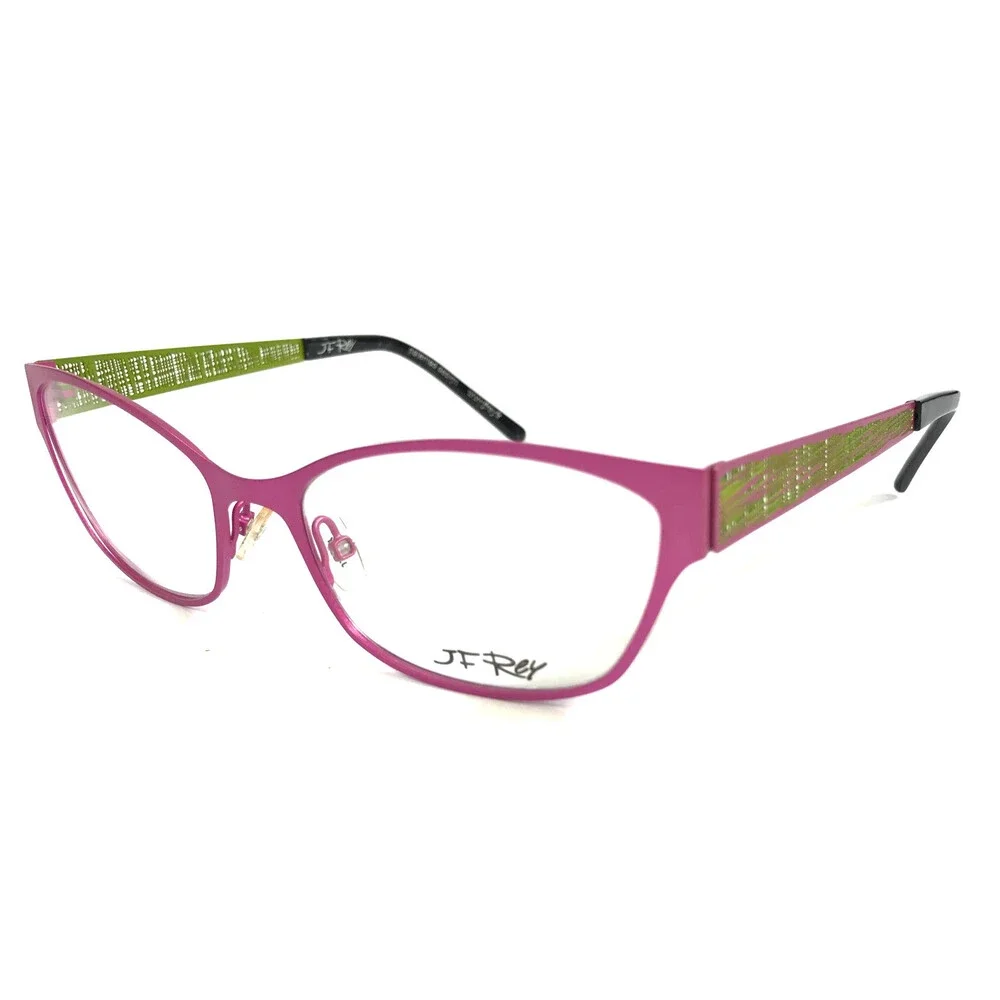 J.F. Rey Eyeglasses Frames JF2588 8242 Matte Pink Green Cat Eye 54-16-140